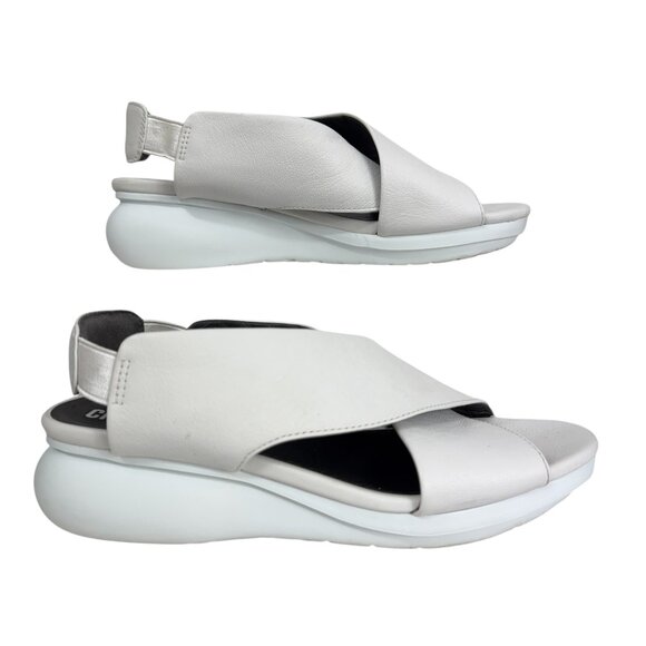 Camper Balloon Calf Leather Slip On Open Toe Wedge Sandals Women's size 39 / 9 - Picture 2 of 10